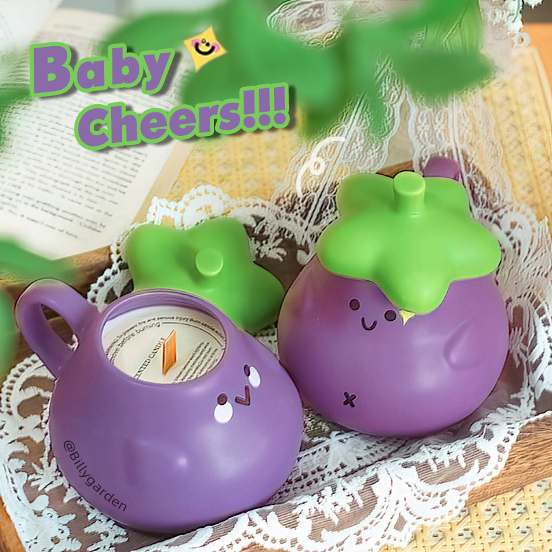 可爱茄子创意香薰蜡烛礼盒