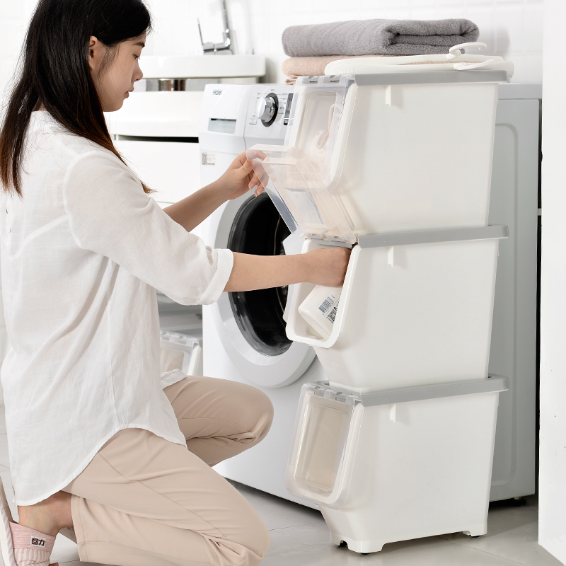 百露小号塑料居家客厅缝隙收纳箱