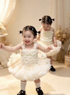 a类女宝宝婴幼儿软纱蓬蓬裙