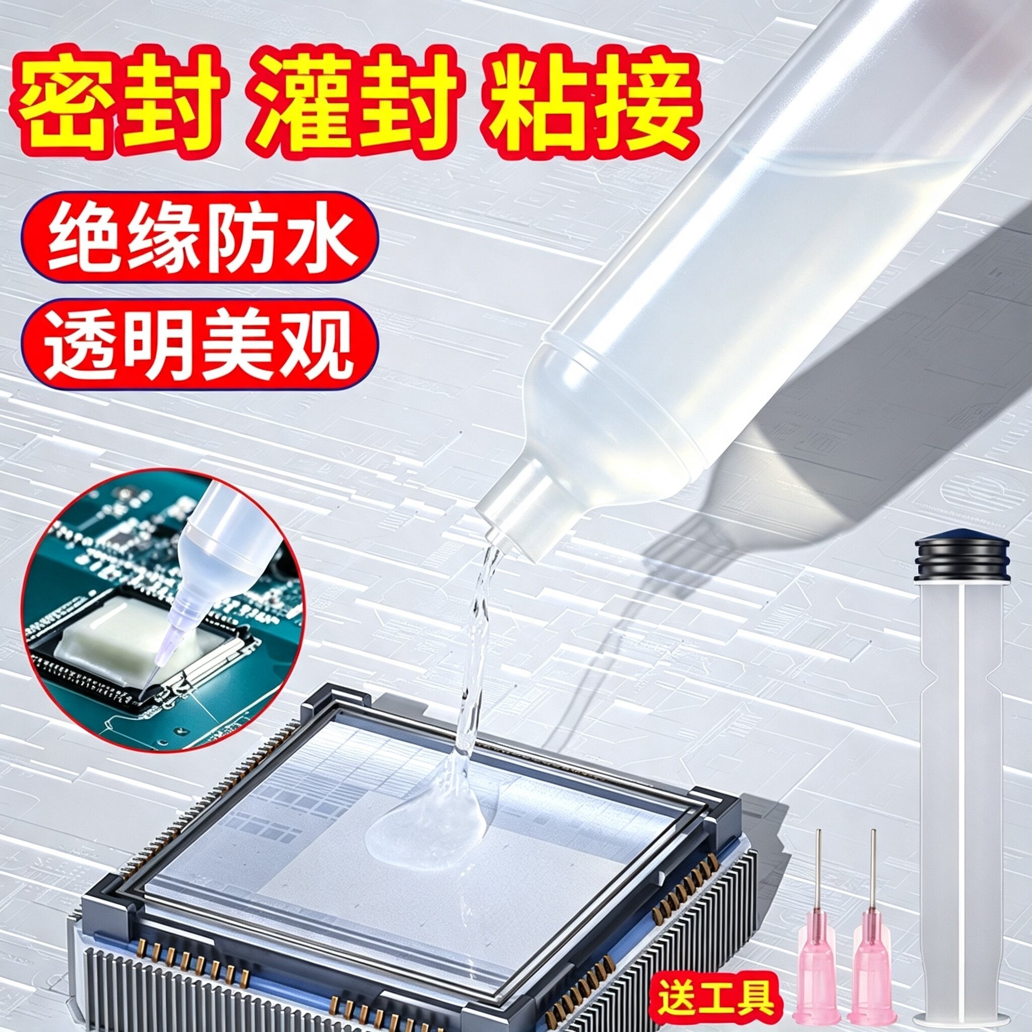 玄欣8861施敏打硬透明多用途超能情趣玩具密封绝缘填充胶耐高温电子元器件固定排线喇叭音箱防震密封胶水