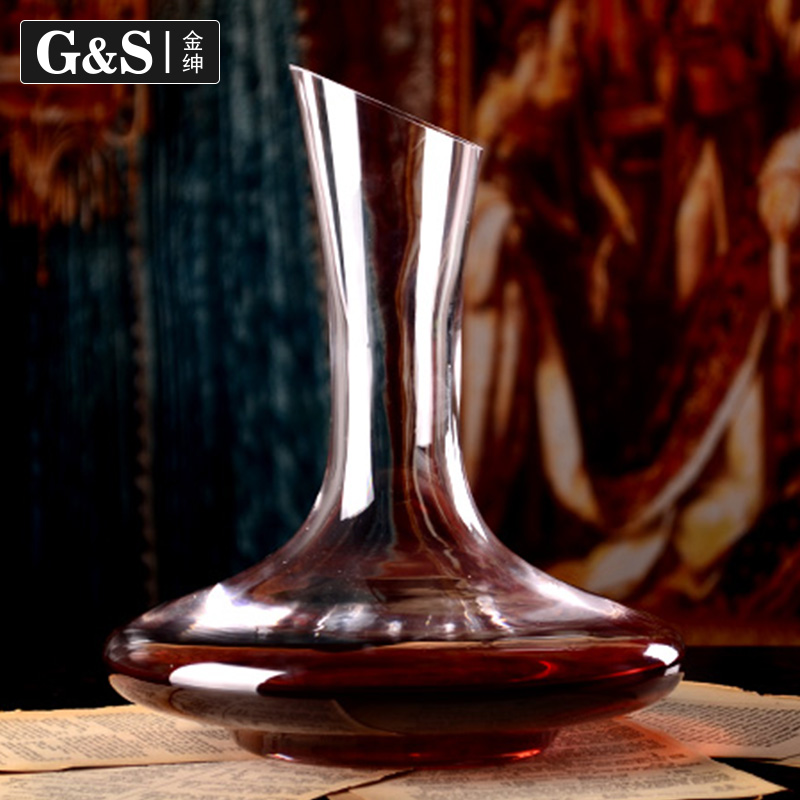 金绅水晶玻璃醒酒器家用酒具分酒杯葡萄红酒分酒器1000ml大号1.5L