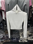 ADD十三行堆堆纯色高领短款 显瘦t恤 修身 打底衫 女2025秋冬韩版