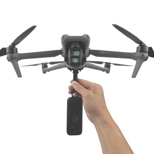 适用大疆DJI御AIR3S全景相机支架下挂安装GOPRO转接挂载上置配件