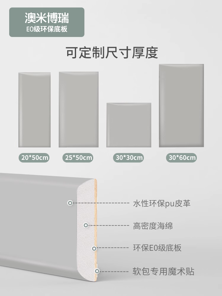 榻榻米简约现代软包墙围防撞墙贴踏踏米围墙床围儿童房自粘靠背贴 家装主材 背景墙软包 原图主图