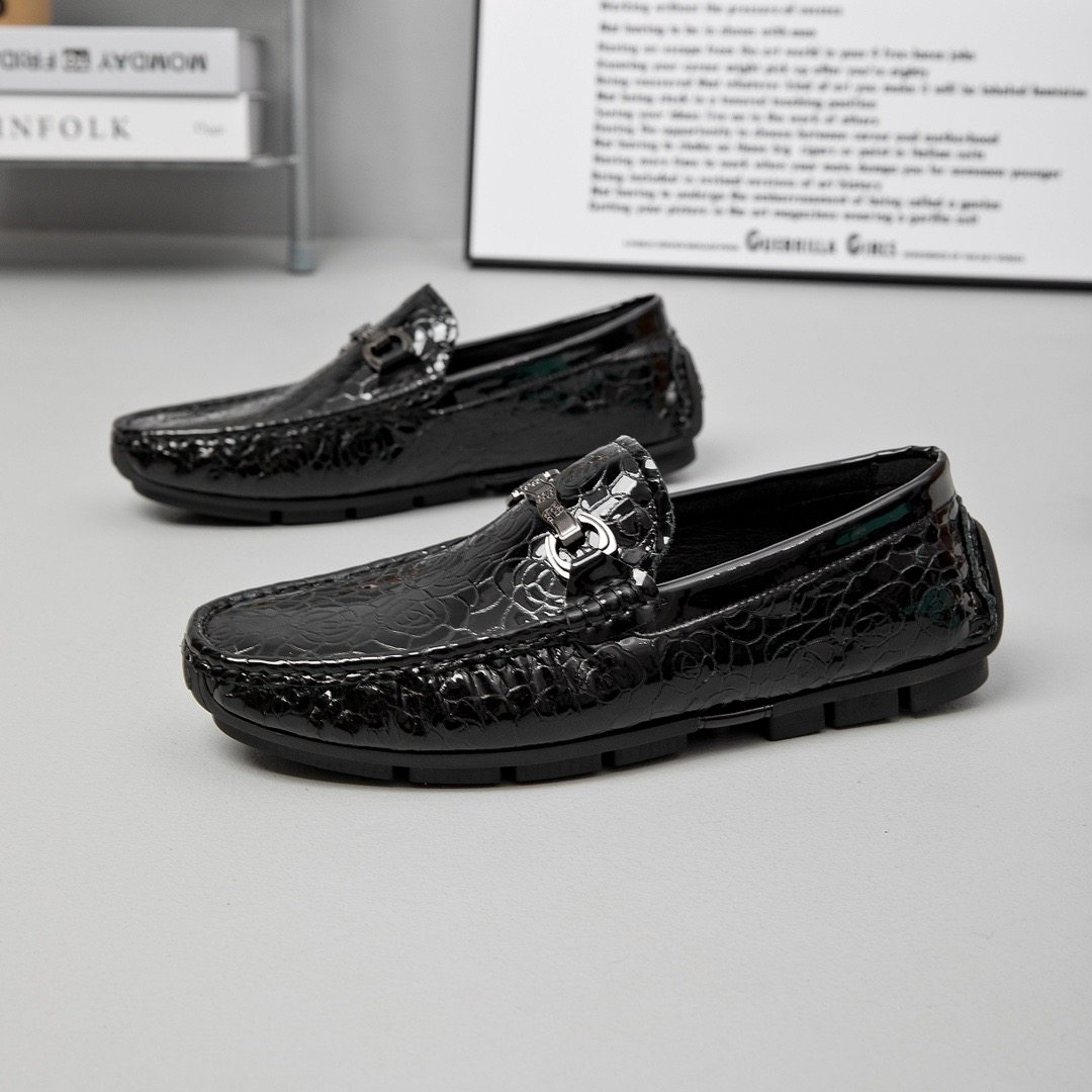 2026新款男鞋豆豆鞋真皮男士商务软皮软底懒人乐福一脚蹬休闲皮鞋