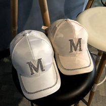 Cap women's versatile M letter diamond baseball cap Korean casual versatile trendsetter summer sun hat