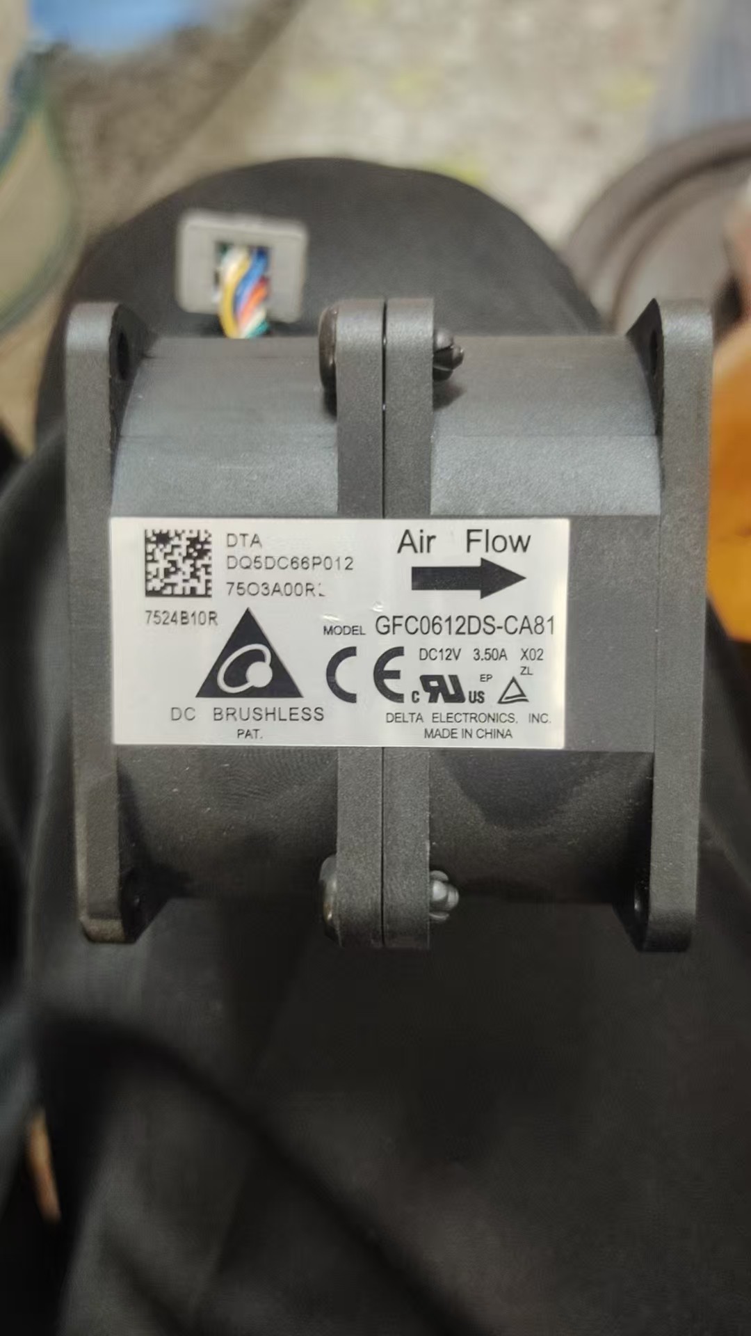 原装拆机 GFC0612DS-CA81 12v 3.50a增压四线高速暴力6cm散热风扇