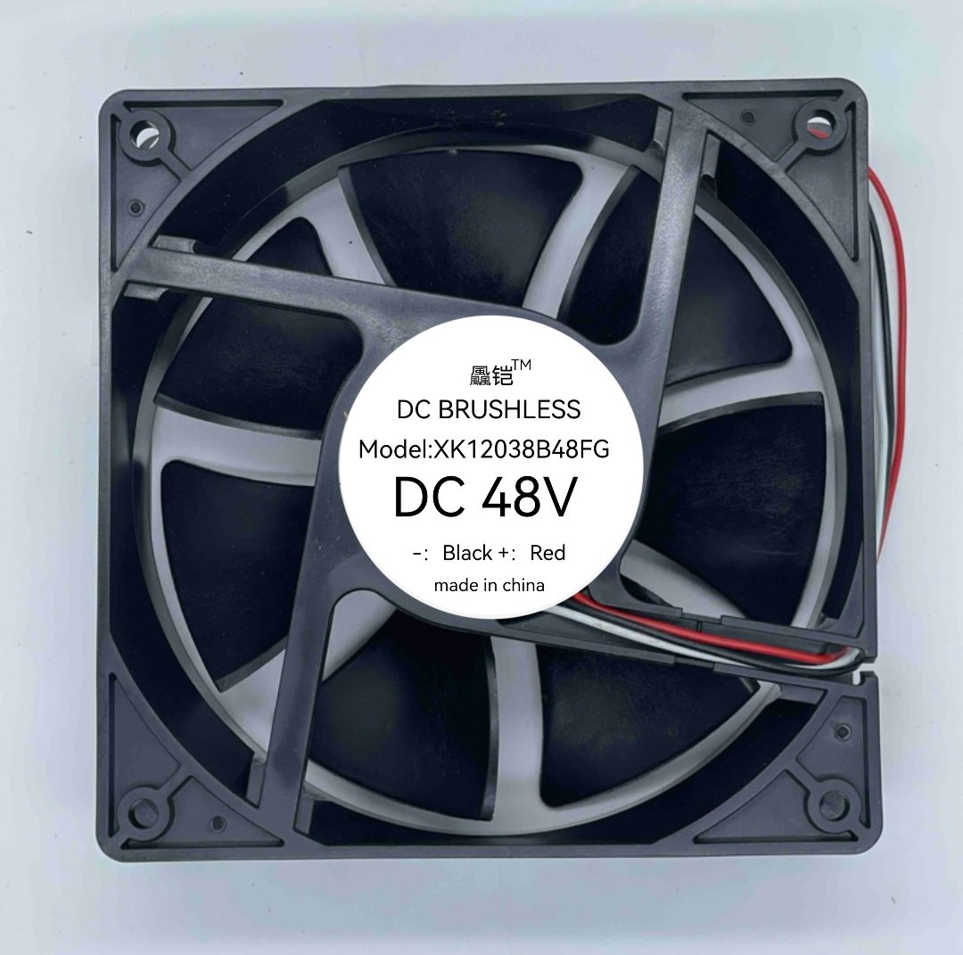 全新12cm/厘米12038双滚珠三线FG测试48vdc 120*120*38mm散热风扇