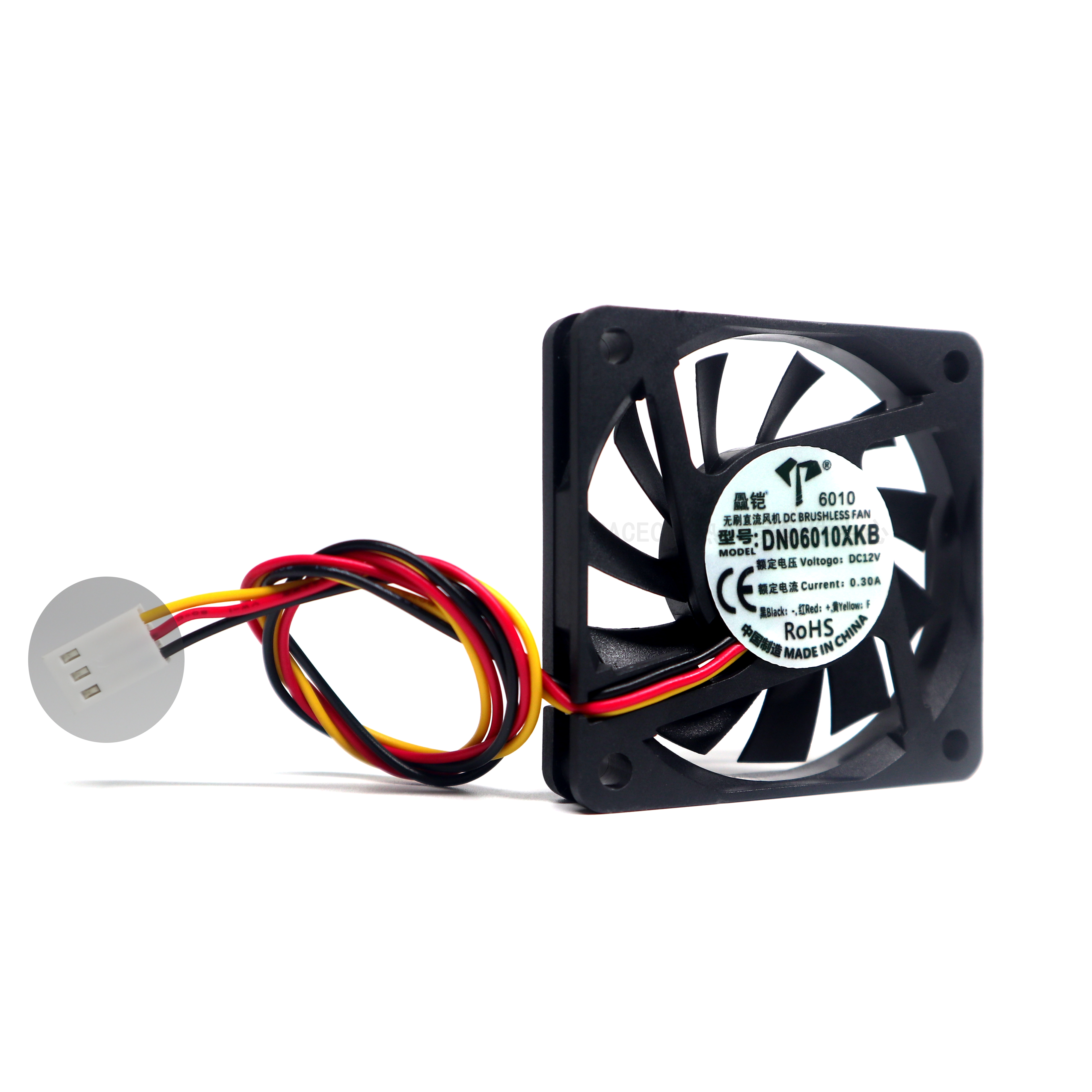 全新6cm/厘米6010双滚珠三线FG测速12VDC DN06010XKB高速散热风扇