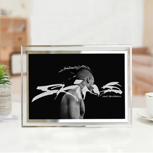 XXXTentacion相框说唱歌手卧室装饰画桌面摆件海报照片定制房间画