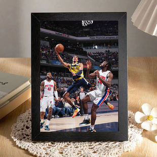 哈利伯顿相框篮球明星房间挂画装饰画免打孔桌面摆件摆台礼物周边