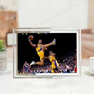 罗德曼水晶相框篮球明星桌面玻璃摆台摆件装饰画照片送礼物周边