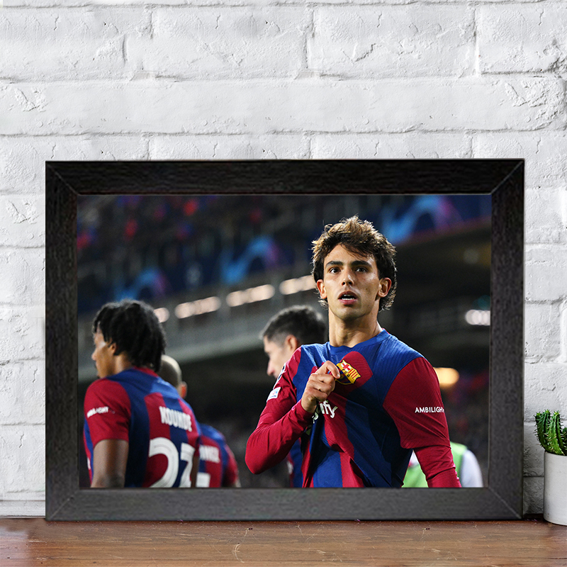 菲利克斯相框房间墙上挂画装饰画桌面木制摆件送礼物足球明星周边