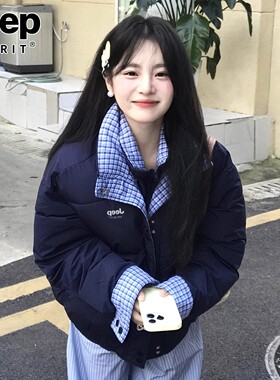 JEEP SPIRIT羽绒棉服女款新款冬季小个子女生外套宽松学生羽绒服