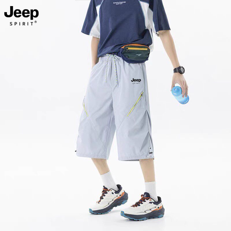 JEEP SPIRIT工装七分裤男夏季户外机能风五分裤宽松运动速干短裤