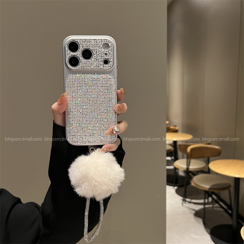 大视窗银色闪粉适用苹果17promax手机壳iPhone16pro唯美ins高级感15promax防摔挂绳14pro轻奢女款17pro保护套,3C数码配件,手机保护套/壳,淘宝优惠券,粉丝福利购,淘宝优惠卷