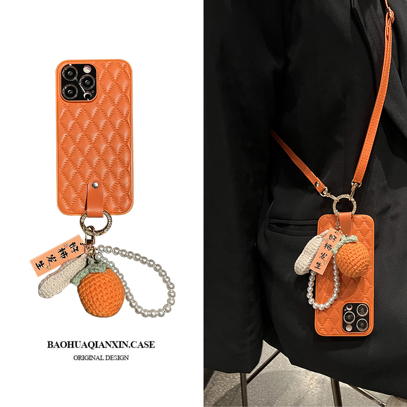 适用于苹果16promax好柿花生挂饰