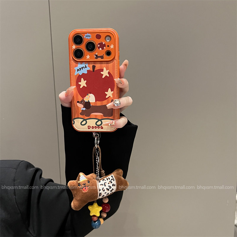 大视窗苹果星星腊肠狗适用于苹果17promax手机壳iPhone16promax可爱卡通15pro韩系14promax全包17pro防摔女款,3C数码配件,手机保护套/壳,淘宝优惠券,粉丝福利购,淘宝优惠卷