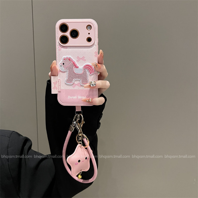 粉泼墨蝴蝶结小马适用于苹果17promax手机壳iPhone16promax少女心15pro卡通14promax全包iPhone13pro防摔17女,3C数码配件,手机保护套/壳,淘宝优惠券,粉丝福利购,淘宝优惠卷