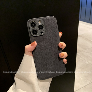 经典 11秋冬14耐脏13pro全包镜头xr女xsmax潮 月坑纹石墨黑适用苹果14promax手机壳iphone13高级感12promax男款