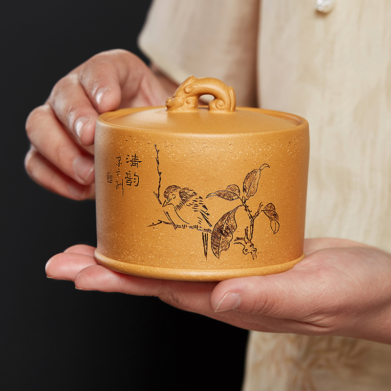 原矿紫砂密封防潮醒茶聚香茶叶罐