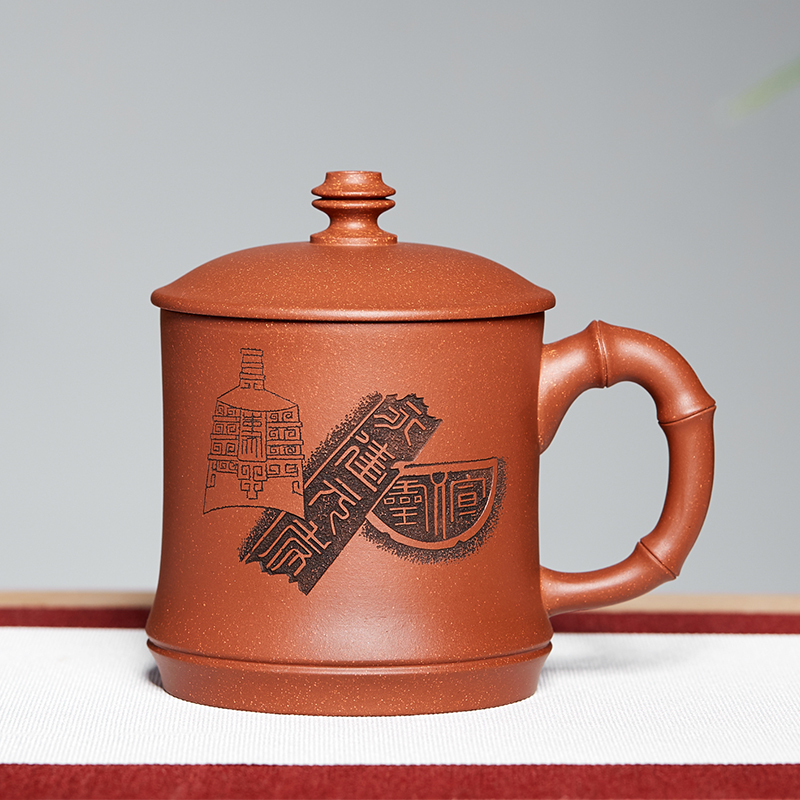 宜兴紫砂杯原矿清水泥泡茶杯子高端名家手工家用茶杯陶瓷杯办公杯