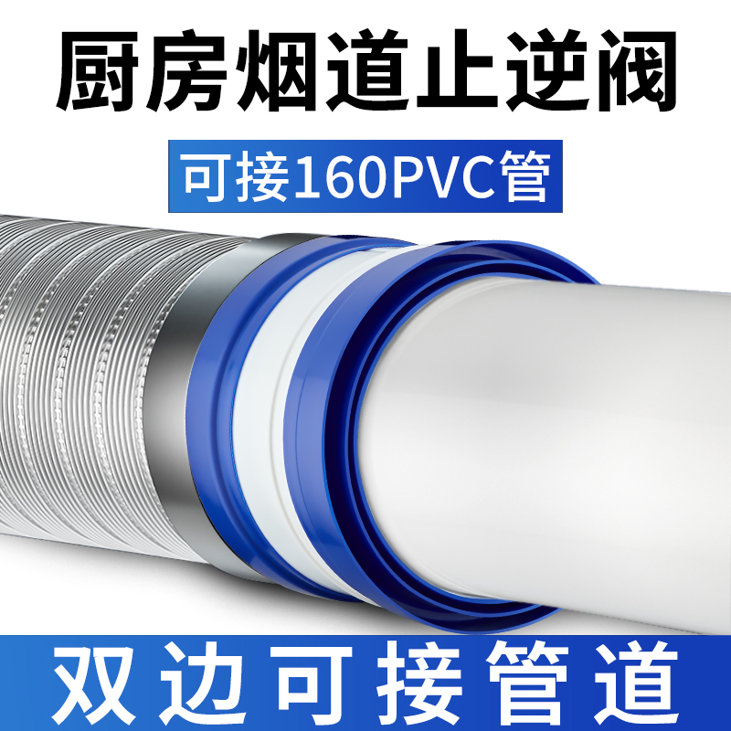 油烟机160/180/200PVC管道止逆阀