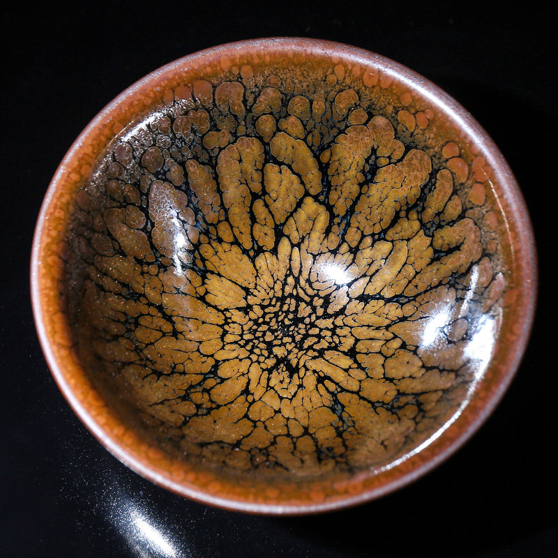 甲盏窑 李甲栈鹧鸪斑油滴天目盏功夫茶杯品茗杯主人杯 金缕