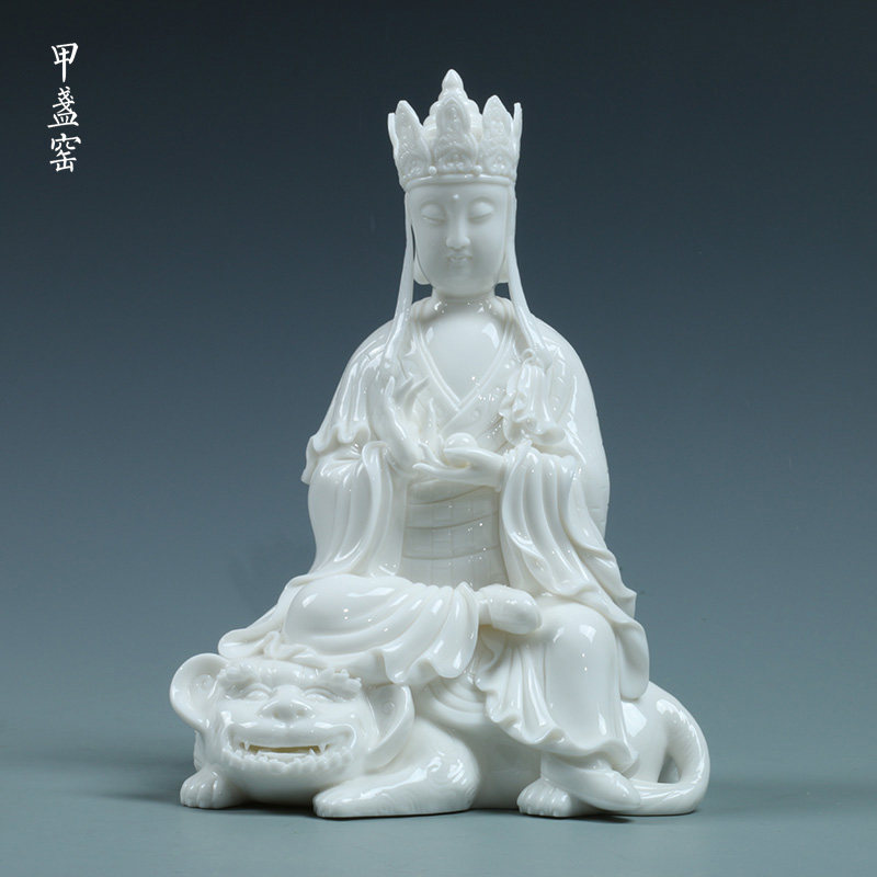 甲盏窑  大师李甲栈瓷雕艺术收藏品 创意送礼佳品/地藏王 HD007