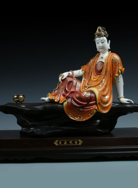 甲盏窑   李甲栈大师作品 德化白瓷大师作品/自在观音  HD002