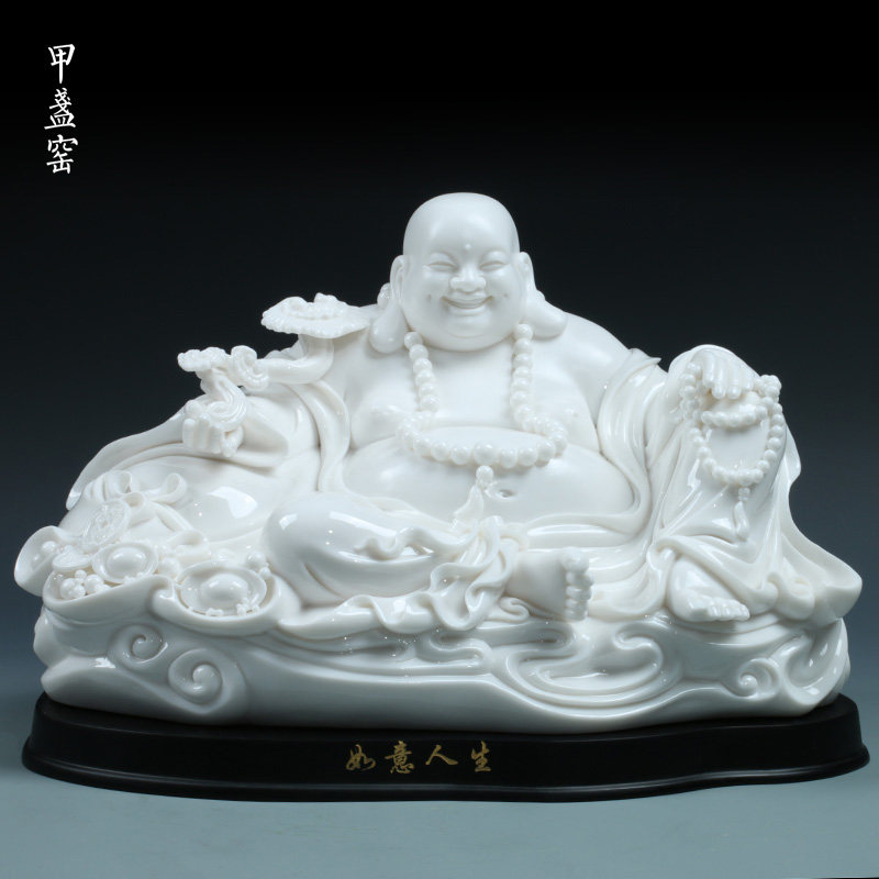 甲盏窑  德化白瓷工艺品 李甲盏大师艺术作品/如意人生  HD005
