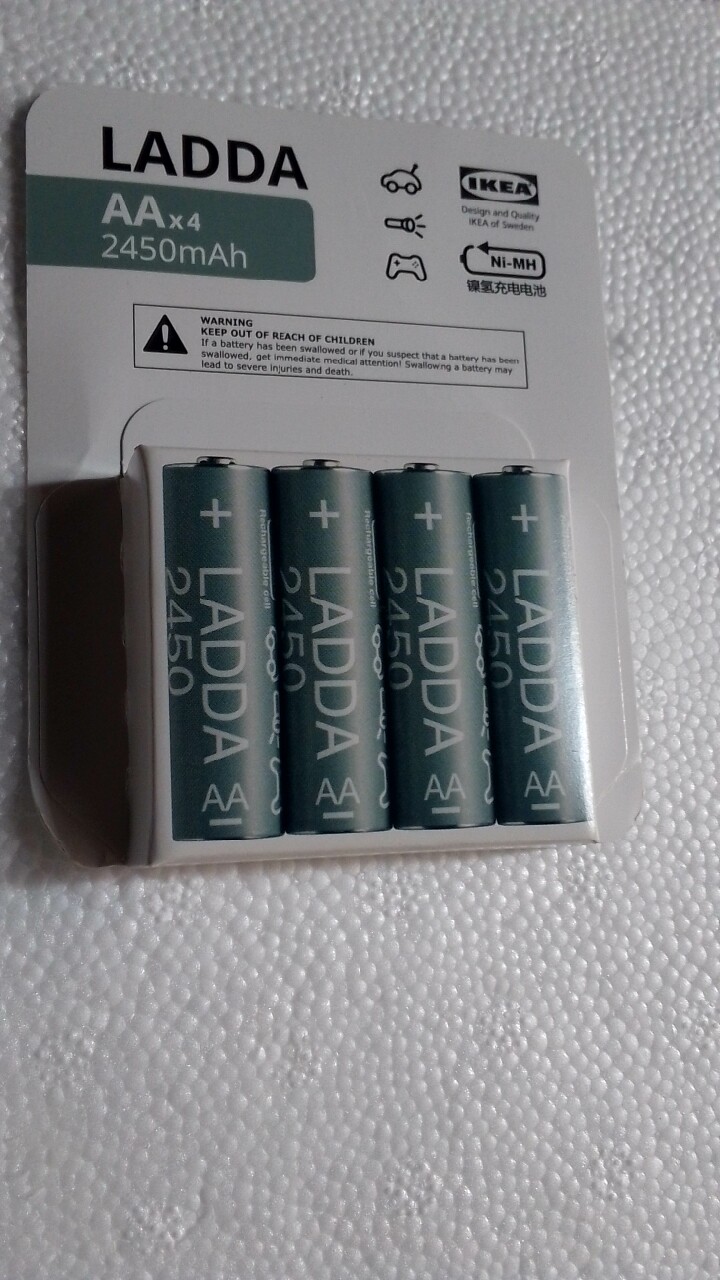 现货包邮宜家LADDA拉达充电电池1.2伏4节装5号7号遥控器玩