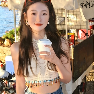 设计感镂空短款 夏季 小背心带胸垫内衣美背文胸内搭外穿上衣吊带女