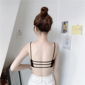 冰丝美背裹胸学生内搭防走光吊带小背心chic纯色抹胸无痕内衣女潮