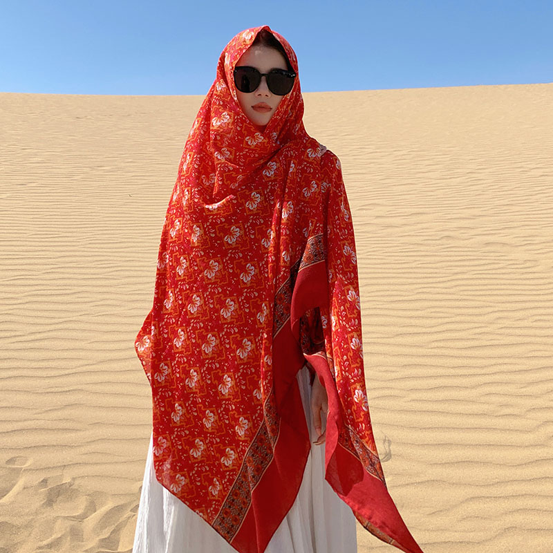 春夏秋冬流苏民族风女防晒披肩