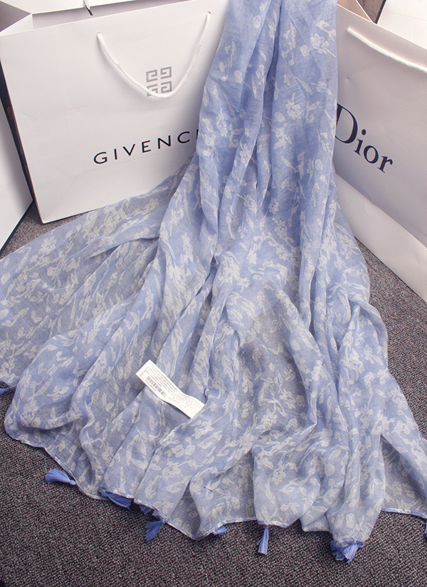 春夏灰色碎花文艺防晒披肩围巾