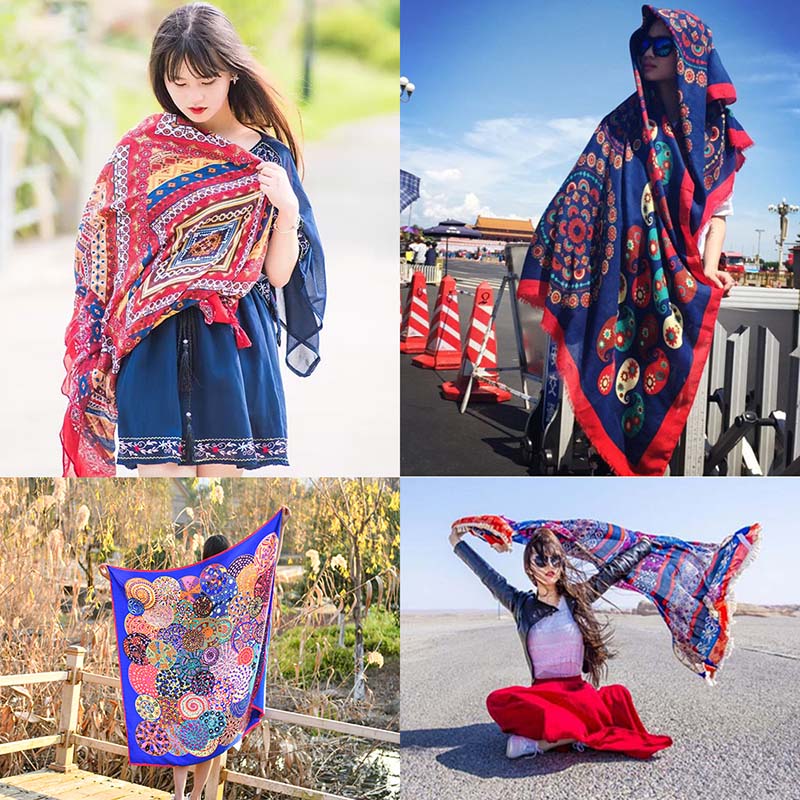 夏季旅游防晒沙滩巾围巾