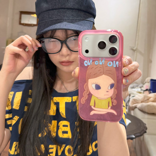 几梦原创ins可爱卡通动漫奈良美智女孩15适用17pro苹果18ProMax手机壳iPhone16全包17日系14Promax保护套13软