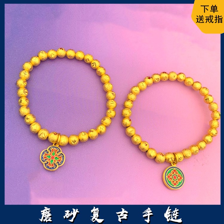 新款复古欧币镀黄金手