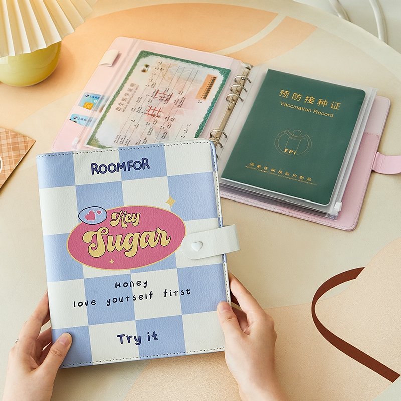 不粘字宝宝证件收纳包