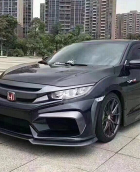 十代思域改装大包围10代topmix前后保险杠侧裙排气车身配件