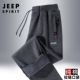吉普JEEP运动裤 子 中老年爸爸加绒休闲裤 男老年人冬季 加厚纯棉卫裤