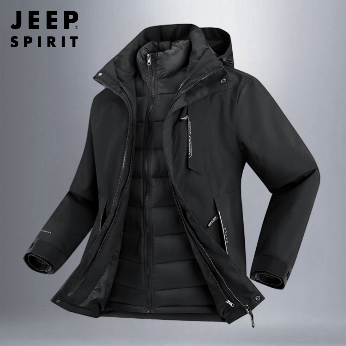 三合一冲锋衣男冬季保暖加棉加厚