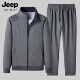 男士 春季 大码 吉普中老年运动套装 宽松爸爸跑步纯棉休闲运动服男款