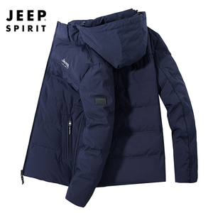 JEEP中老年羽绒服男士冬季新款中年爸爸上衣冬天保暖休闲运动夹克