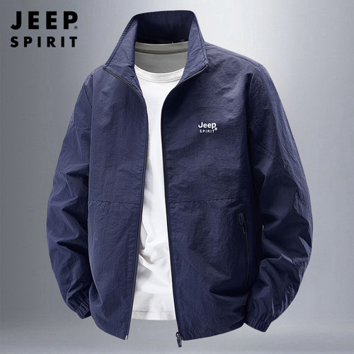 吉普外套男春季中年爸爸休闲夹克
