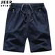 中年爸爸跑步休闲运动五分裤 JEEP纯棉短裤 新款 宽松5分裤 男士 夏季