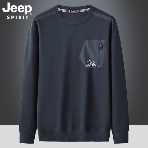 吉普JEEP休闲卫衣圆领秋季中老年