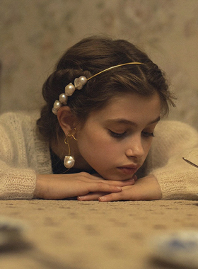 Orchid22天然巴洛克珍珠发饰发夹发箍复古法式甜美头箍头饰女定制