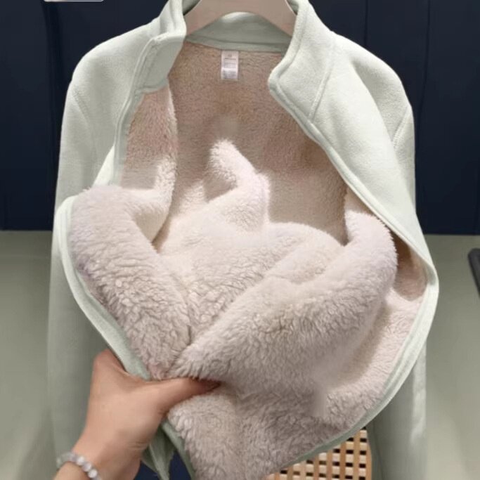 秋冬加绒加厚保暖摇粒绒卫衣女